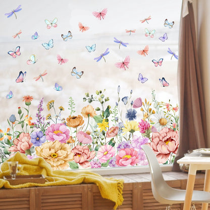 Static window sticker - window sticker - Wall decoration - 30*60cm - flower plant - PVC - C - Image 6