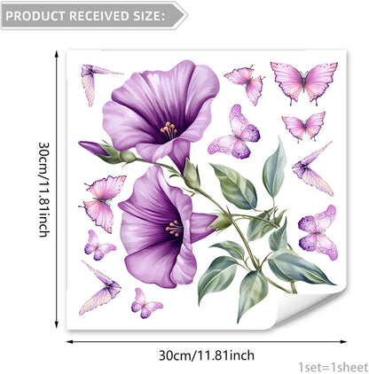 Static window sticker - window sticker - Wall decoration - 30*30cm - flower plant - PVC - D - Image 3