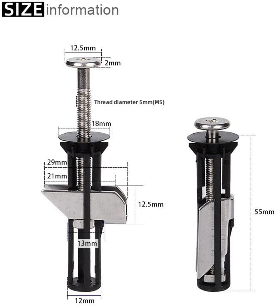 Toilet Seat Hinges - Universal Mounting Kit for Toilet Seats - Toilet Seat Hinge Set - Image 5