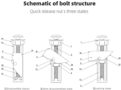 Toilet Seat Hinges - Universal Mounting Kit for Toilet Seats - Toilet Seat Hinge Set - Image 6