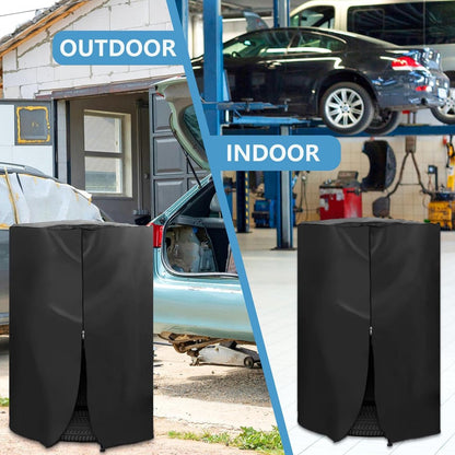 Tire cover - 1 piece - For 4 tires - Tire storage - 420D - 73*110cm - Car tire bag - Cover for car tires - Waterproof - Sun protection - Dustproof - Car tire cover - Winter tire cover - Black - Image 2
