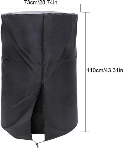 Tire cover - 1 piece - For 4 tires - Tire storage - 420D - 73*110cm - Car tire bag - Cover for car tires - Waterproof - Sun protection - Dustproof - Car tire cover - Winter tire cover - Black - Image 5
