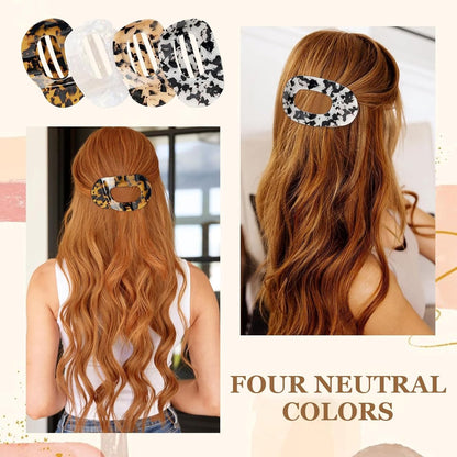Hair Clips - 4 Pieces - Women - Flat - Hair Accessories - Hair Clip - 4 Colors - Hairpins - Clips - Leopard - Image 3