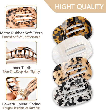 Hair Clips - 4 Pieces - Women - Flat - Hair Accessories - Hair Clip - 4 Colors - Hairpins - Clips - Leopard - Image 6