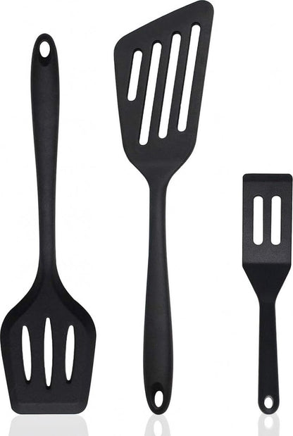 Spatulas - 3 pieces - Spatula Silicone - BPA free - Non-stick coating Silicone Cooking Utensil Set, Slotted spatula, heat resistant spatula, fish spatula, spatula kitchen utensils, for coated pots - Non-stick