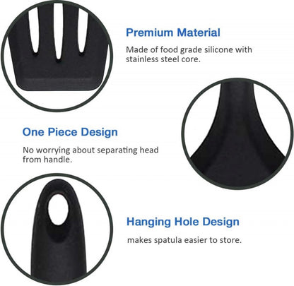 Spatulas - 3 pieces - Spatula Silicone - BPA free - Non-stick coating Silicone Cooking Utensil Set, Slotted spatula, heat resistant spatula, fish spatula, spatula kitchen utensils, for coated pots - Non-stick - Image 7