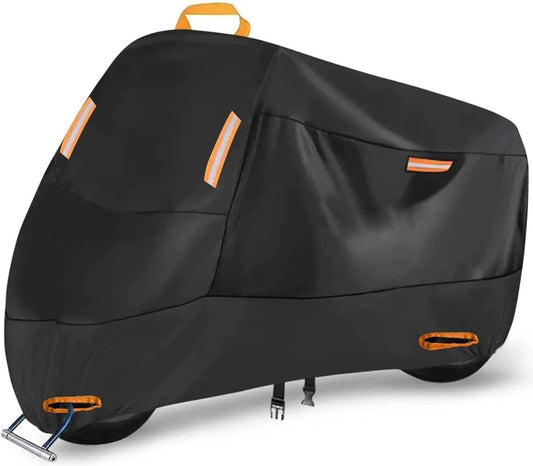 Waterproof Motorcycle Cover - Outdoor Motorcycle Cover - Waterproof Motorcycle Covers - Motorcycle Cover - Outdoor & Indoor - Universal Motorcycle - 210D Oxford Fabric - XL(230*95*125cm) - Black