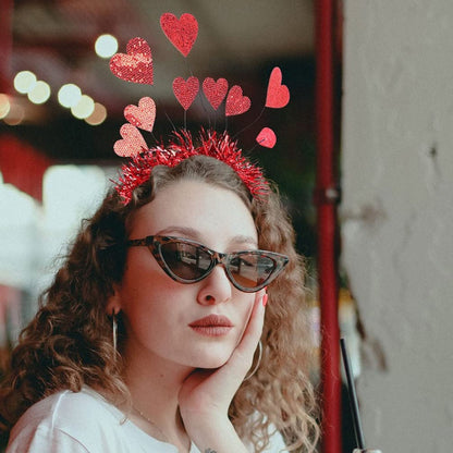 2 pieces - Love headband - festival - surprise - Valentine's Day party hair - Headband - 20*29cm - red - felt cloth - Image 3