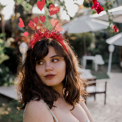 2 pieces - Love headband - festival - surprise - Valentine's Day party hair - Headband - 20*29cm - red - felt cloth - Image 4