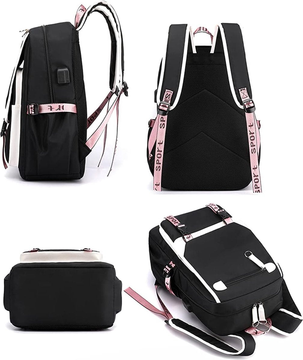Backpack - School Bag - Backpack - Girl Backpack - School Backpack - School Bag - Book Bag - With USB Charging Port - Laptop Backpack - 30 Liters - Image 4