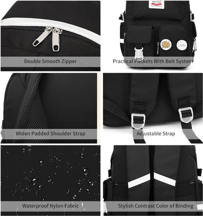 Backpack - School Bag - Backpack - Girl Backpack - School Backpack - School Bag - Laptop Backpack - 30 Liters - BlackA - Image 3