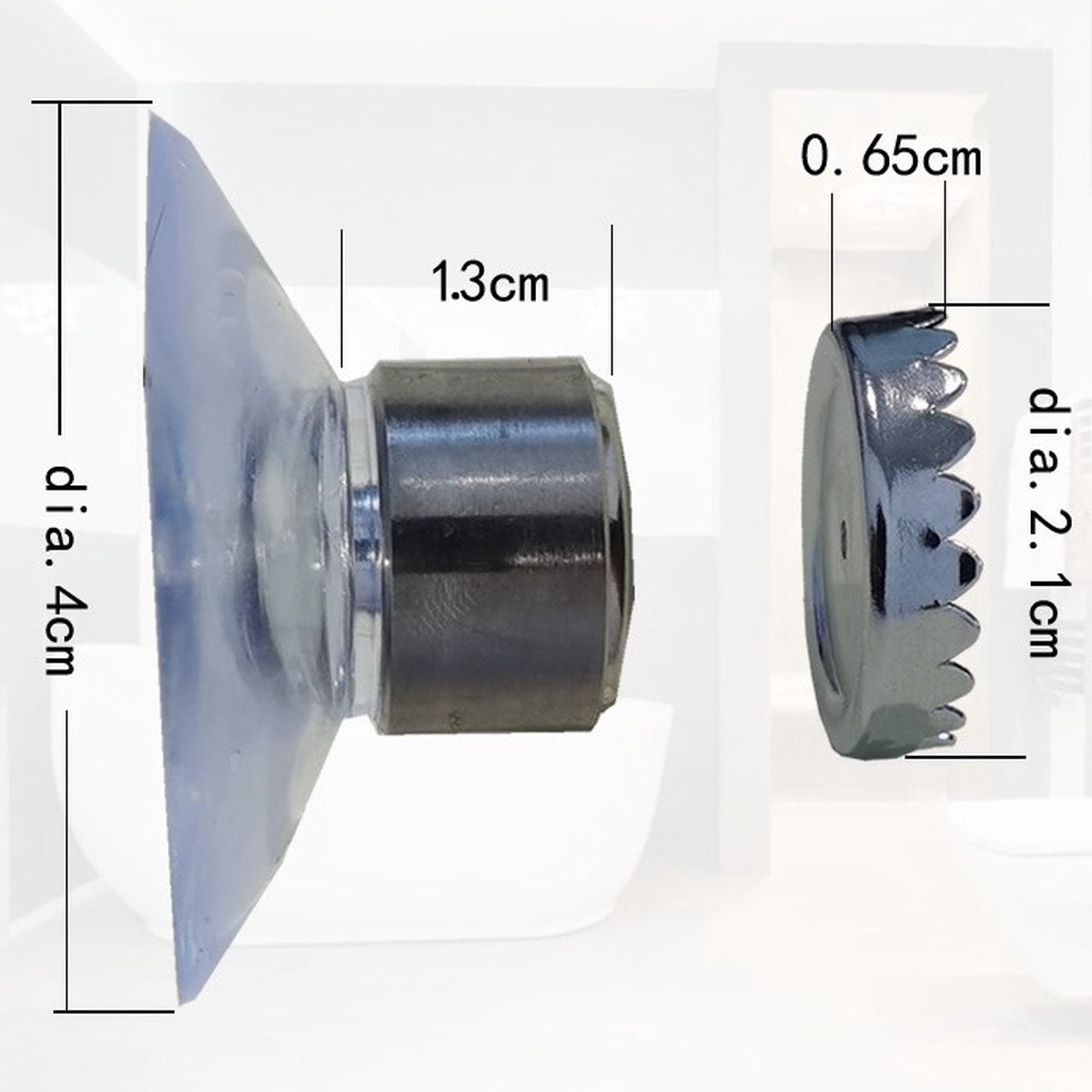 6 pieces magnetic soap holder - Magnetic soap holders with suction cup - Magnetic shower soap holder - Stainless steel wall bracket - No drilling required - Bathroom kitchen toilet - 40X26MM - Image 6