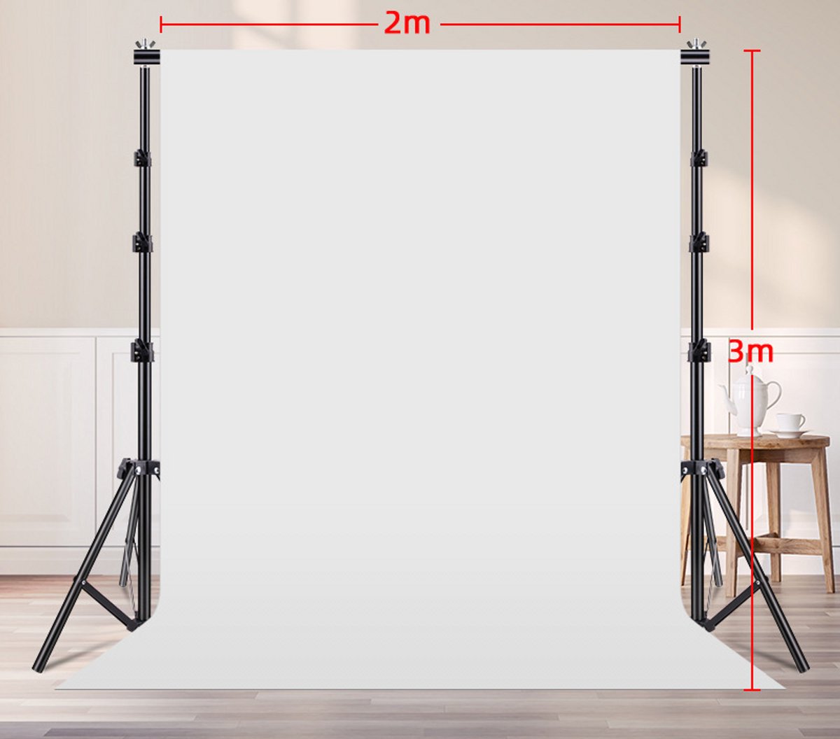 Background Cloth - 200 * 300cm Background Cloth white - photography, video and television - backdrops photography - Background Cloth for Photo Studio - non-woven fabric - Image 3