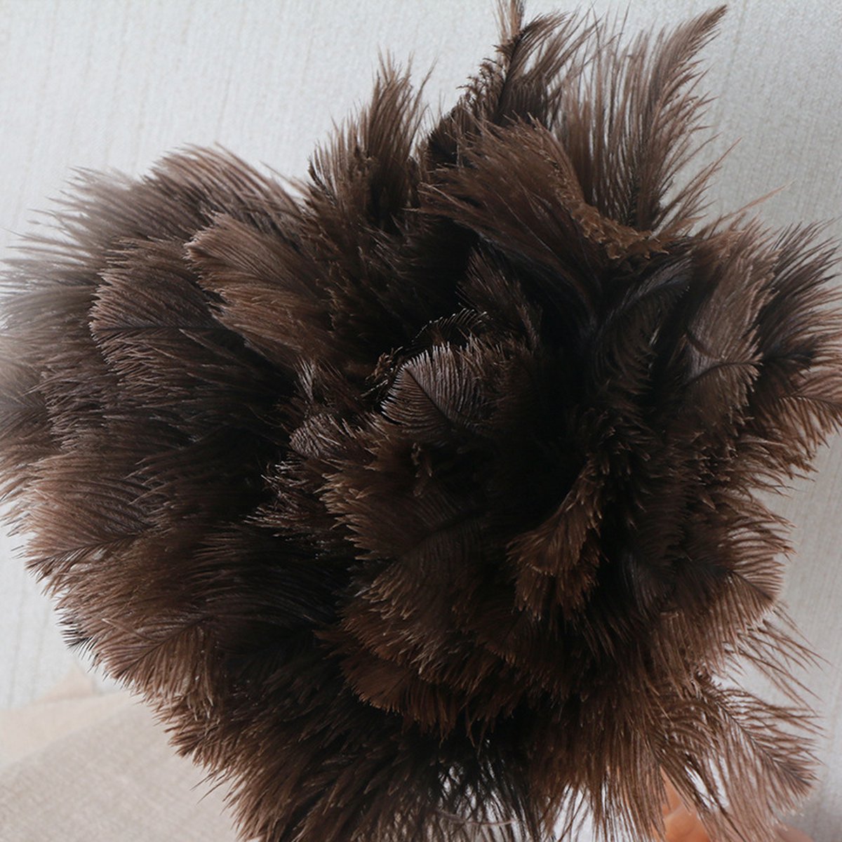 Ostrich Feather Duster - 40cm Long - Wooden Handle - Universal - Brown - Reusable and Washable Car Dusters - Eco-Friendly Cleaning Dusters - Feather Dusters - Image 5