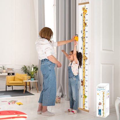 Children's measuring stick - Growth chart for children - Size gauge - 20*200 cm - Wall mounting - Decoration for children's room - Measuring ruler for babies, girls, boys - Giraffe - Image 3