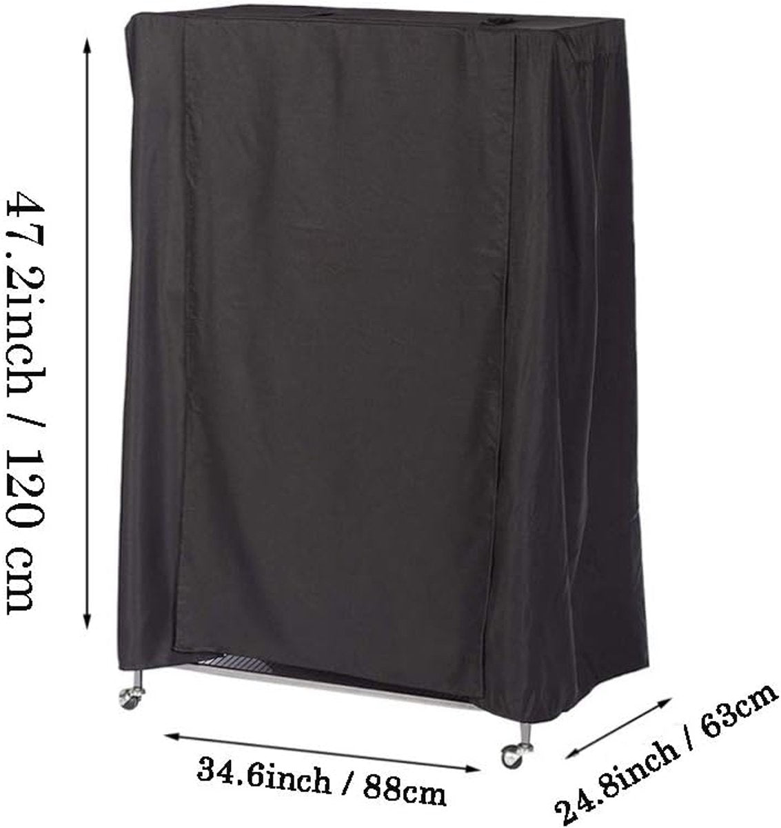 Parrot Cage Cover - Birdcage Cover and Dustproof Covers - Good Night Cover for Parrots - 210D Oxford Cloth - 88*63*120cm - Universal - Blackout - Waterproof - Black - Image 4