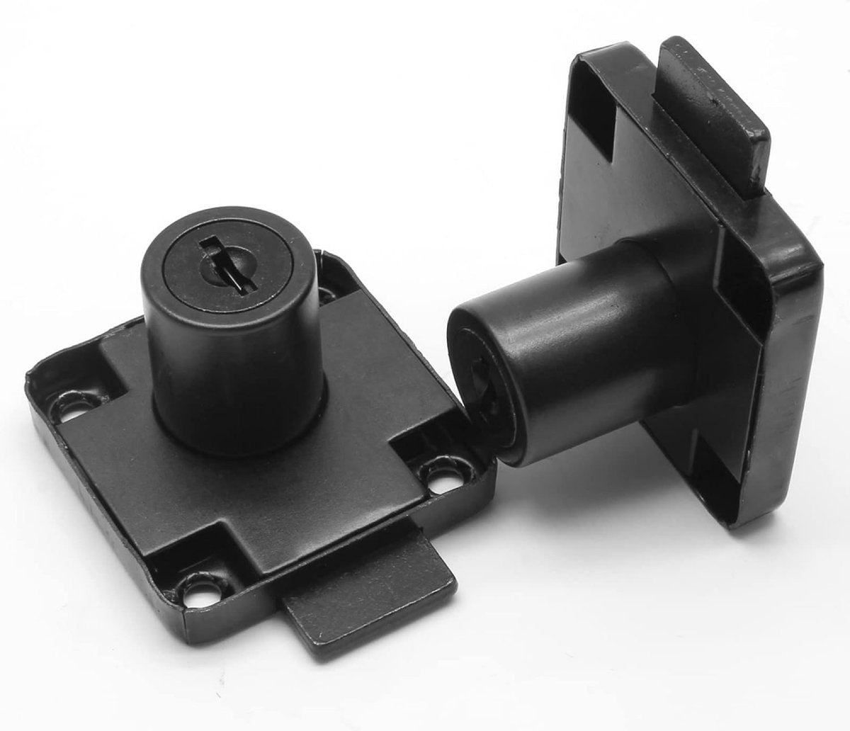 pieces - Cam Lock - furniture lock - Furniture locks - letterbox lock - security cabinet lock - drawer lock - lock with key - black - cold-rolled steel - for furniture cabinet letterbox drawer - Image 2