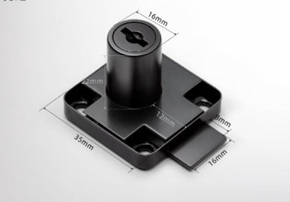 pieces - Cam Lock - furniture lock - Furniture locks - letterbox lock - security cabinet lock - drawer lock - lock with key - black - cold-rolled steel - for furniture cabinet letterbox drawer - Image 3