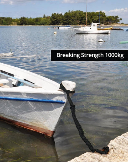 Mooring Rope Boat Equipment - 2 Pieces - Extendable 1.2 - 1.7M - Mooring Rope for Boats - Black - Mooring Rope - Boat Rope - Boat Accessories for Boats Dock - Dock Line with Hooks - For Boats, Kayaks, Jet Skis, Pontoons, Canoes - Image 4