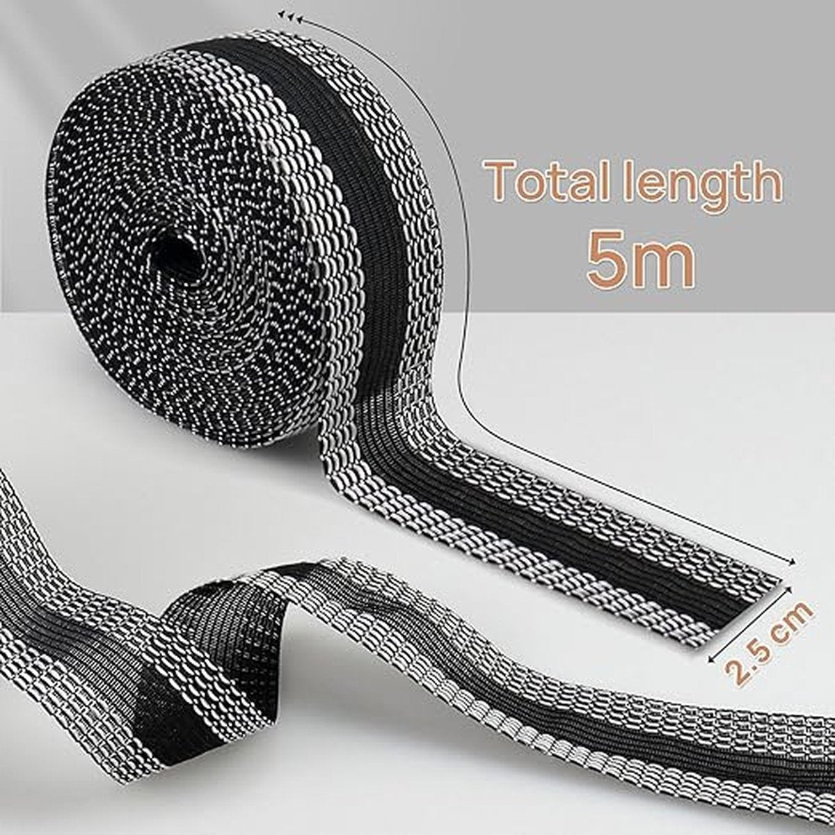 Iron-on tape - Shorten trousers - Shortening hem tape - Black - 5 meters - Image 2