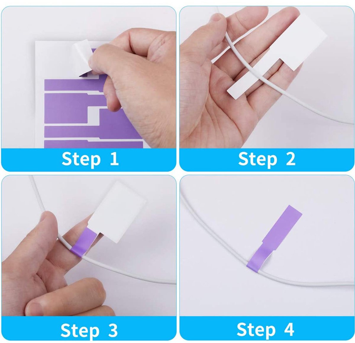 Cable Markers - 20 Pieces - Cable Labels - Cable Marking Labels - Self-Adhesive - Waterproof - Tear-Resistant - Oil-Resistant - Scratch-Resistant - Handwritten - 10 Colors - Image 3