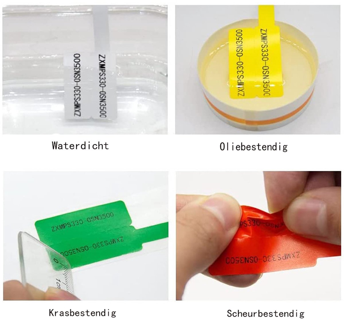 Cable Markers - 20 Pieces - Cable Labels - Cable Marking Labels - Self-Adhesive - Waterproof - Tear-Resistant - Oil-Resistant - Scratch-Resistant - Handwritten - 10 Colors - Image 4