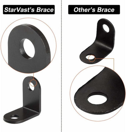 20 pieces - Corner connections - corner anchor - corner connectors - fixed bracket - corner bracket - 26x26 MM - iron - black - 90 degrees - Including screws - Image 3