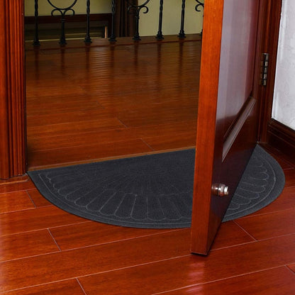 Rubber doormat - Semi-circular - Outdoor Anti-slip Washable Doormat - Rain - Outdoor - Indoor doormat - Dark gray - Drying mat - 60 * 90 cm - cleaning mat - outdoor - hall - balcony - Image 4