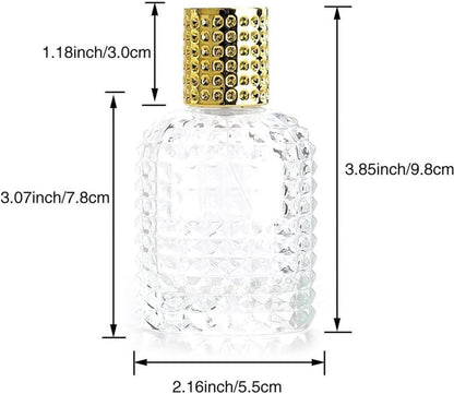 Mini perfume bottles - 50ml - Empty spray bottle - Travel bottle - Perfume atomizer - Perfume bottles - Refillable - Gold - Transparent - Glass - For travel, going out, handbags - Image 4