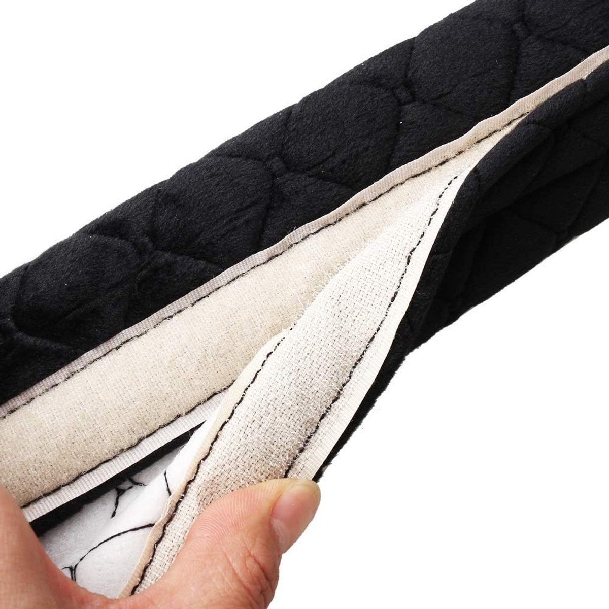 Seat Belt Covers - 4 Pieces - Seat Belt Cushion - Seat Belt Protector - Seat Belt Cover - Shoulder Covers - Car Seat Belt Cover - Shoulder Cover - Car Seat Belt Protector - Universal - Black + Gray - 27cm - Image 2