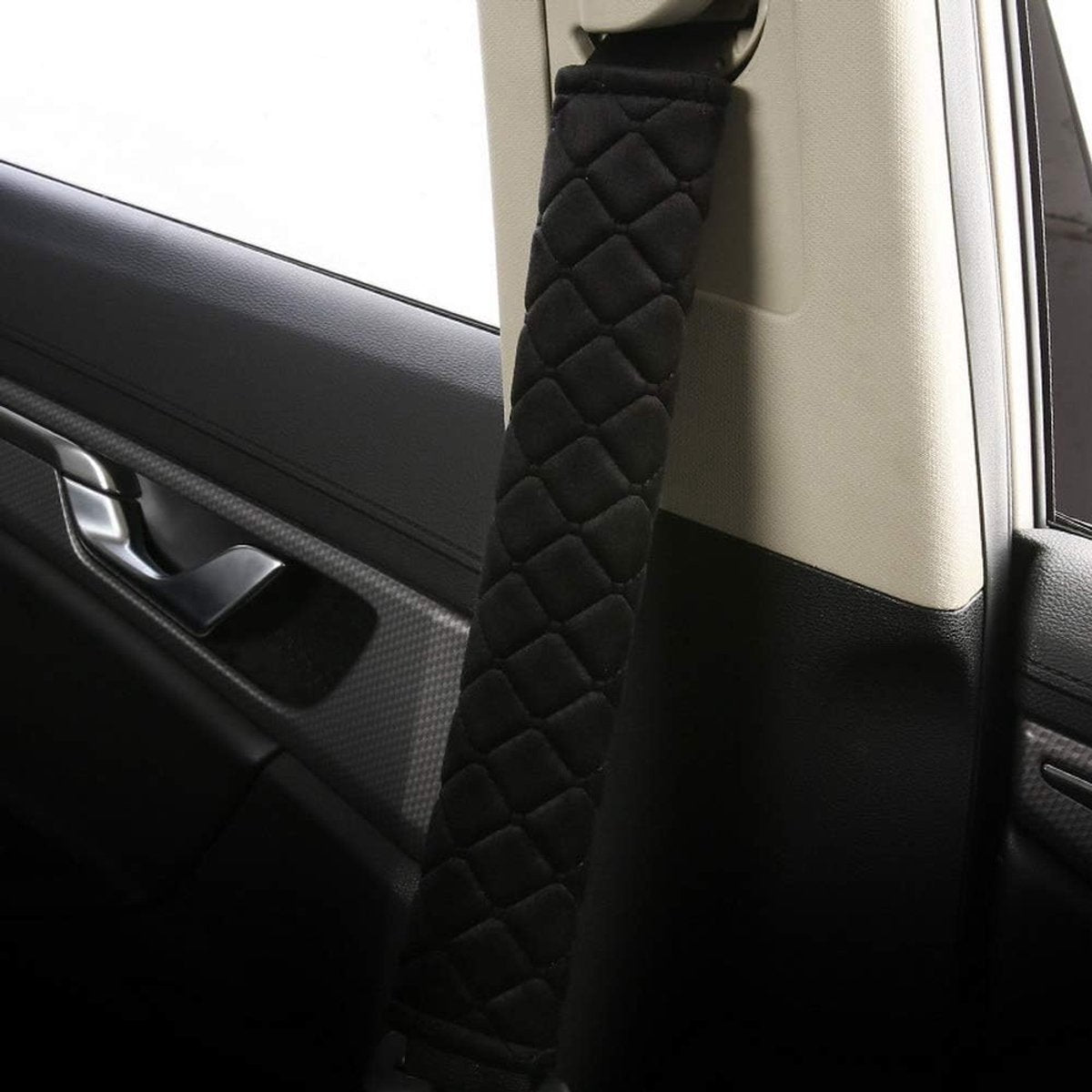 Seat Belt Covers - 4 Pieces - Seat Belt Cushion - Seat Belt Protector - Seat Belt Cover - Shoulder Covers - Car Seat Belt Cover - Shoulder Cover - Car Seat Belt Protector - Universal - Black + Gray - 27cm - Image 5