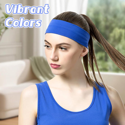 Headband - 20 Pieces - Sports Headbands - Headband - Adults - Yoga Headbands - Elastic Non-Slip - Fitness - Sweatband - Athletic - Gym - Dance - Running - Hair Accessories - 20*5CM - Image 6