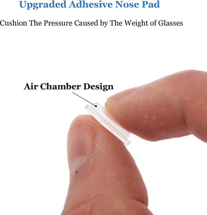 Nose Pads for Glasses - 20 Pairs - Nose Pads for Glasses with Air Chamber - Glasses Cushions - Silicone - Transparent - Anti-slip - Self-adhesive - Suitable for sunglasses, reading glasses, sports glasses - Image 3
