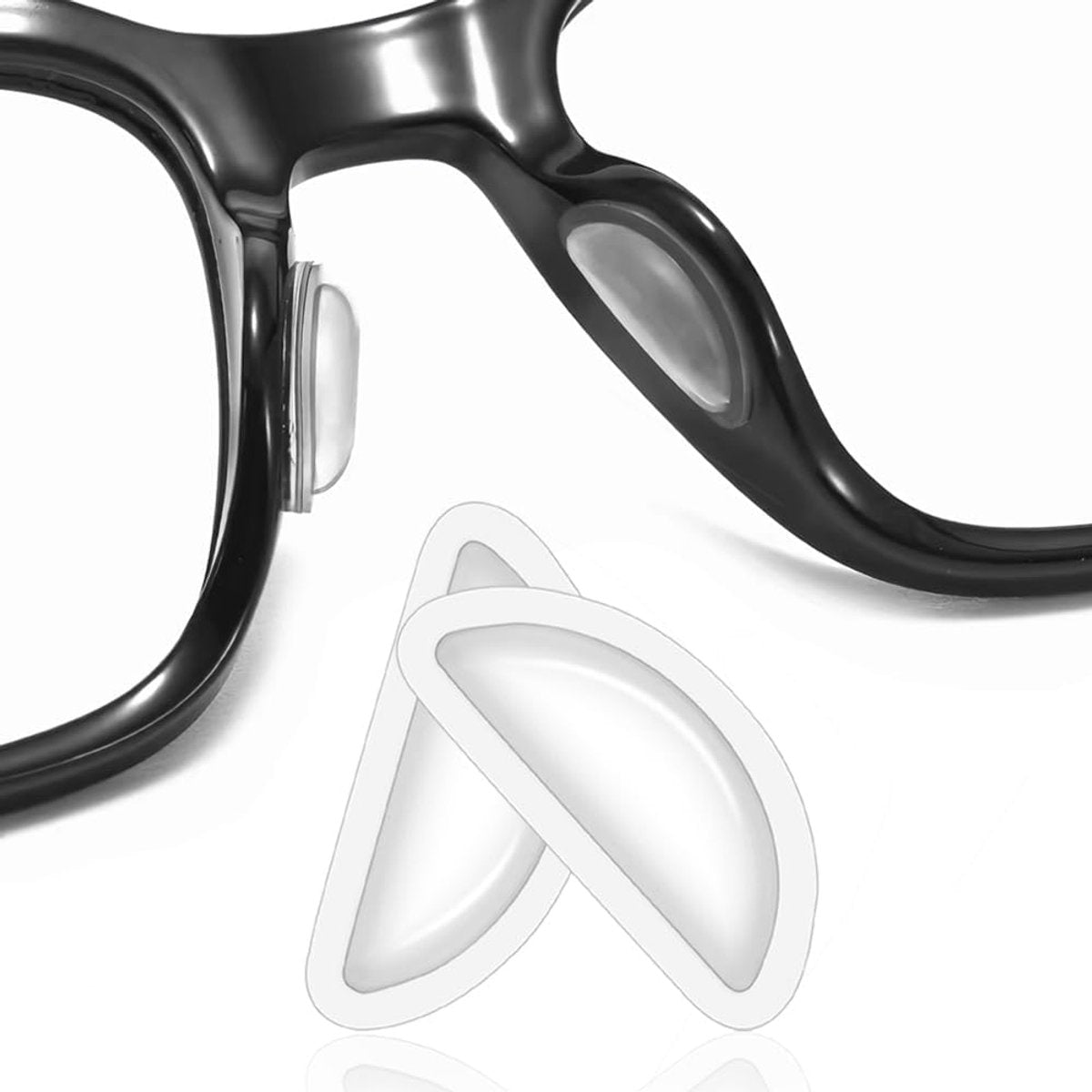 Nose Pads for Glasses - 20 Pairs - Nose Pads for Glasses with Air Chamber - Glasses Cushions - Silicone - Transparent - Anti-slip - Self-adhesive - Suitable for sunglasses, reading glasses, sports glasses - Image 6