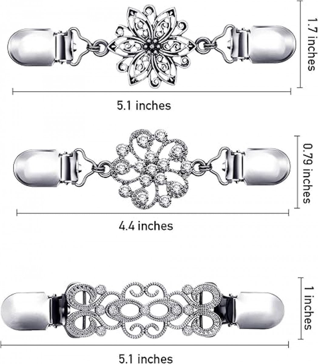 6 pieces - Cardigan clasp - Brooch clip - Women's cardigan clip - Cardigan clasp - Clothes clip - Cardigan clips - Cardigan pin - Cardigan clip - Non-slip fixed buckle - for dresses, shirts, sweaters, jackets - Image 4