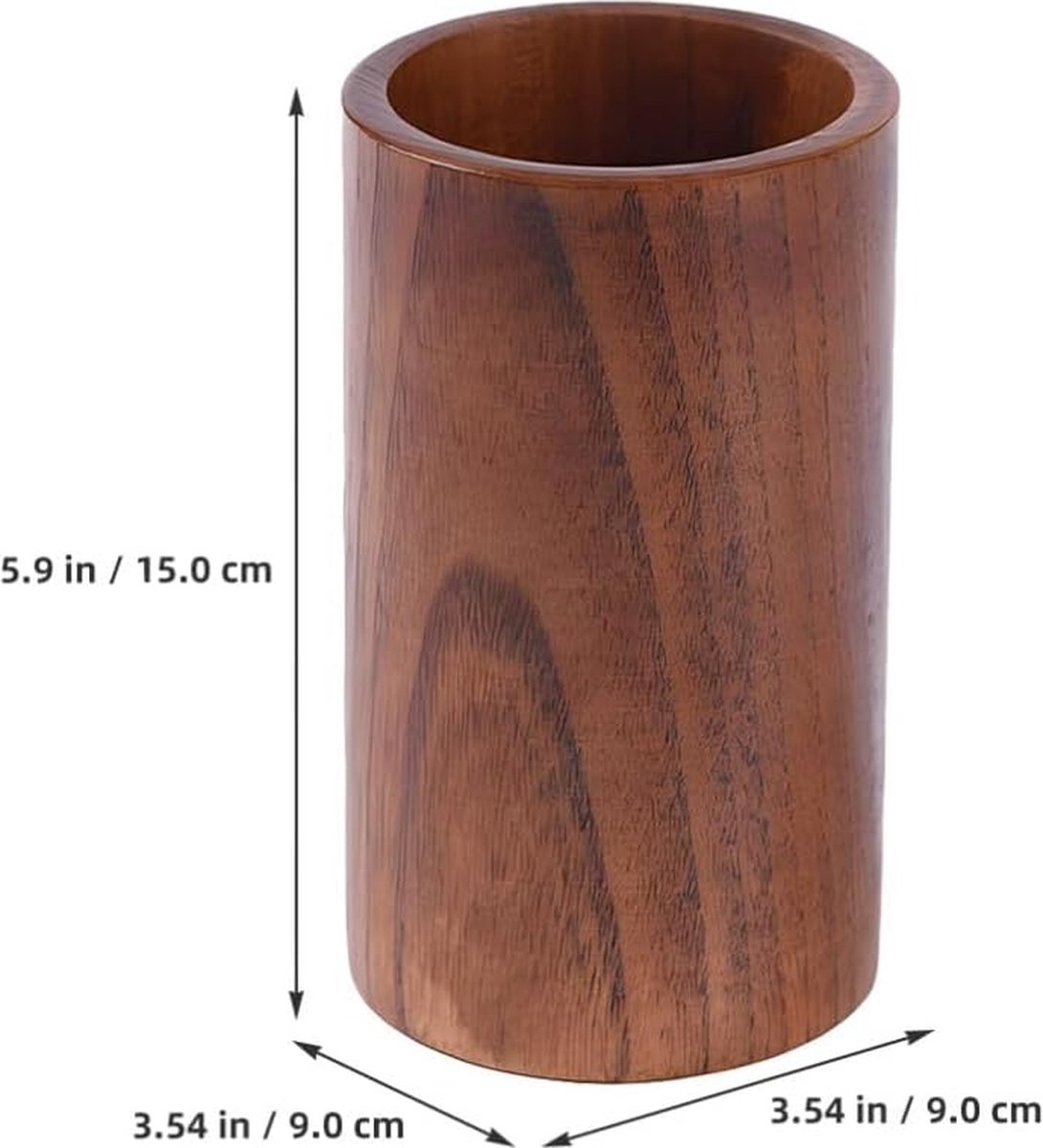 Cutlery Stand - Wooden Kitchen Utensil Holder - Cutlery Holder - Countertop Organizer - Cutlery Drainer - Chopstick Holder - Wood - 15cm - Kitchen Aid for Kitchen - Kitchen Organizer - Image 5