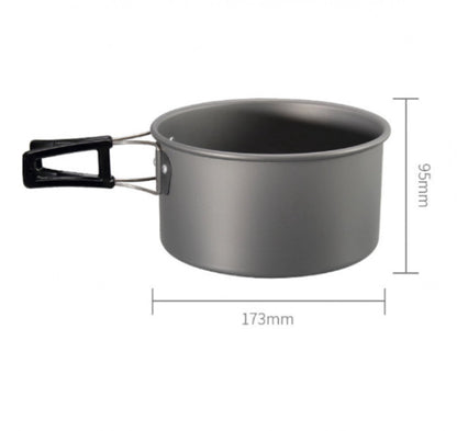 3 pieces - Cooking set - Camping Cooking set - Cookware - Camping Pan Set - Camping Cookware Kit - Kitchenware set - saucepan, pan, teapot - for 2-3 persons - for Outdoor Picnic Camping Hiking - Foldable - aluminum - Image 5