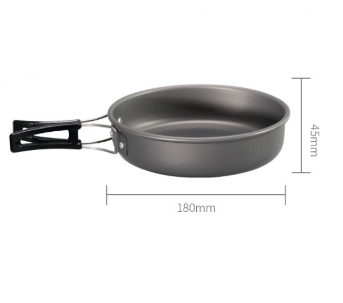3 pieces - Cooking set - Camping Cooking set - Cookware - Camping Pan Set - Camping Cookware Kit - Kitchenware set - saucepan, pan, teapot - for 2-3 persons - for Outdoor Picnic Camping Hiking - Foldable - aluminum - Image 6