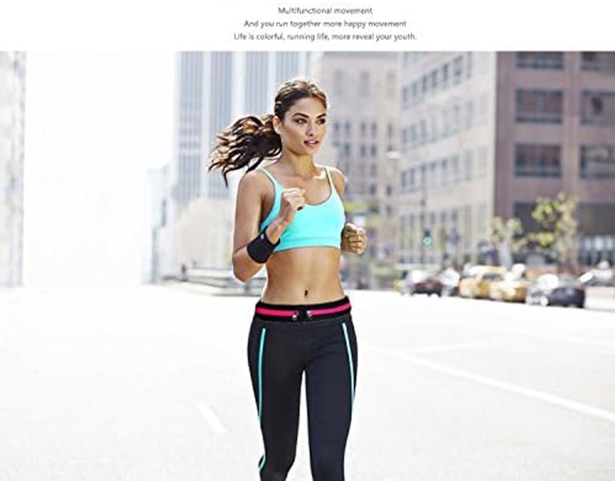Running Belt - Phone - Running Belt - Men and Women - Running Phone Holder for Race, Jogging, Marathon - For 6.5” Mobiles - Black - One Size - Image 5