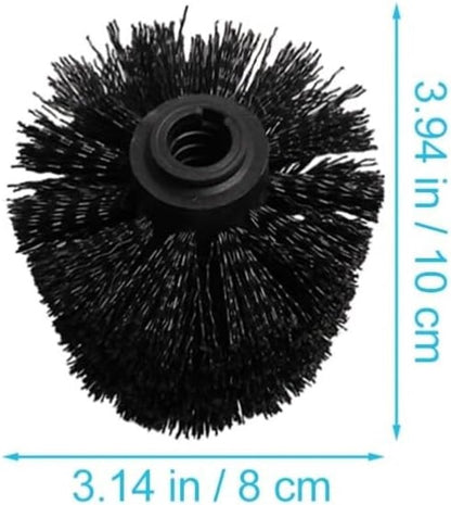 Toilet Brush Head - 5 Pieces - Loose Brush Head for Toilet Brush - Plastic - Loose Toilet Brush Head - Brush Head Set for Toilet Brush - Universal - Thread 12 mm - Suitable for Bathrooms - 80*100mm - Black - Image 5