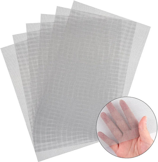 Sieve metal - 6 pieces - 30 x 21 cm - Insect net - 20 mesh - Fine mesh - Metal mesh - Insect mesh - Mouse mesh - Silver - Stainless steel - For cages, ventilation openings, gardens, window screens and filters - Image 2
