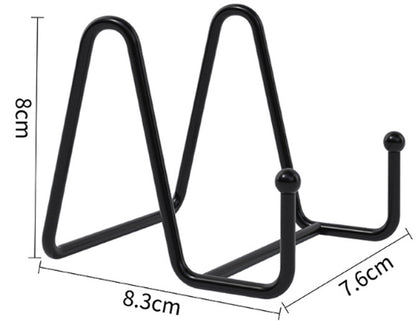 5 pieces - Plate stand - Display - Holder - Decorative plates - Books - Photo frame stand - Plates - Rack - Kitchen cabinet - Metal - black - 7.6*8.3*8 cm - Image 4