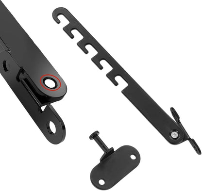 Window and Door Stopper - 2 pieces - Window Limiter - Window Security - Child Lock Window - Window Lock - 16cm - with Mounting Material - Black - Image 2