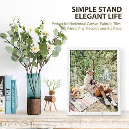 pieces - Plate stand - Display - Holder - Decorative plates - Books - Photo frame stand - Plates - Rack - Kitchen cabinet - Metal - white - 7.5*14 cm - Image 4