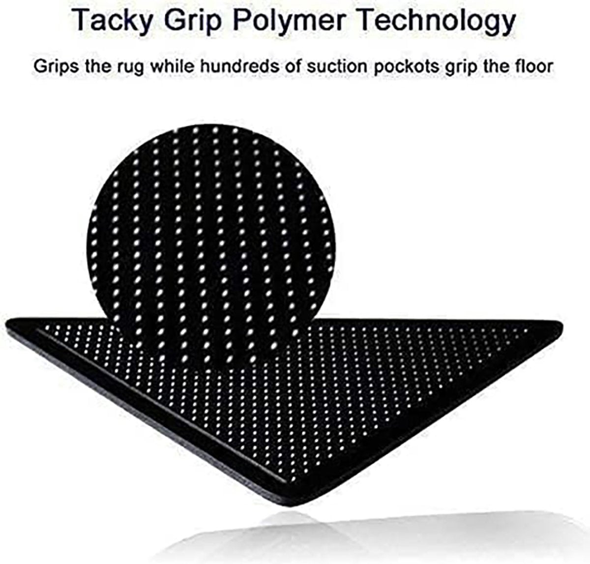 Anti-slip corners - Carpet tape - Carpet grippers - 8 pieces - Anti-slip mat, rug, carpet - Reusable pads - Self-adhesive double-sided - Image 6