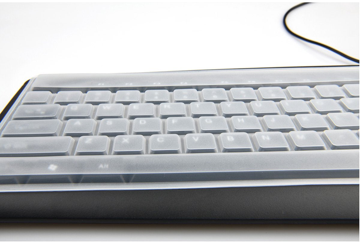 Keyboard Cover - Keyboard Protector - Silicone - Waterproof - Dust and Splashproof - Keyboard Protection - Cover - Dust Cover for Keyboard - For Keyboards - 44.5*13cm - Transparent White - Image 2