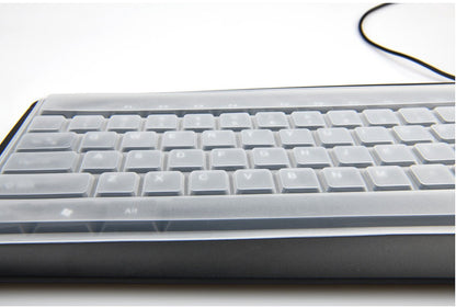 Keyboard Cover - Keyboard Protector - Silicone - Waterproof - Dust and Splashproof - Keyboard Protection - Cover - Dust Cover for Keyboard - For Keyboards - 44.5*13cm - Transparent White - Image 2