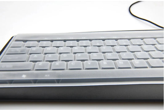 Keyboard Cover - Keyboard Protector - Silicone - Waterproof - Dust and Splashproof - Keyboard Protection - Cover - Dust Cover for Keyboard - For Keyboards - 44.5*13cm - Transparent White - Image 2