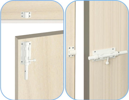 Sliding lock - Sliding lock - Sliding bolt - Gate bolt - Door lock - Bolt - Door bolt - Door lock - Plate bolt - 5 inch - Stainless steel - white - for shed gate storage, garden house door, cupboard - Image 4