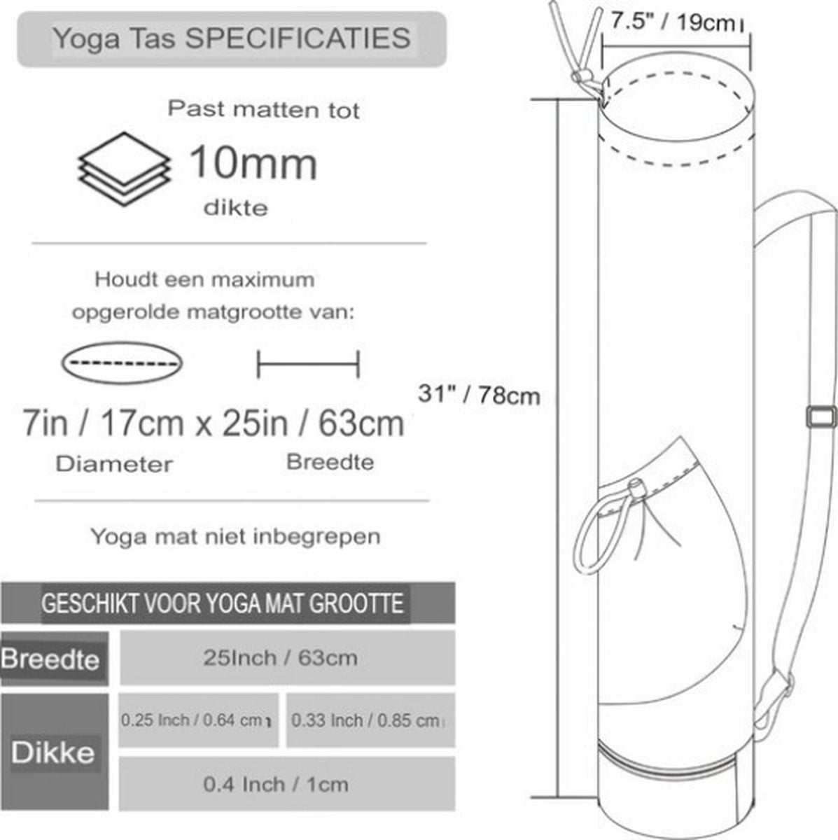 Yoga Mat Bag - Large Yoga Bag - Waterproof Yoga Mat Bag - Image 6
